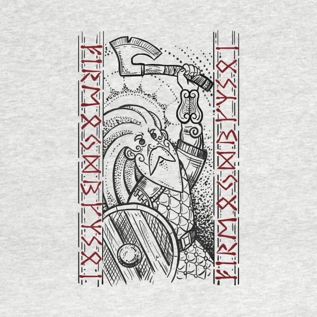 Viking with runes by BlackForge